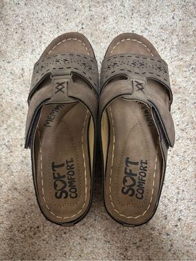 Women's Brown Slip-On Clog Mules